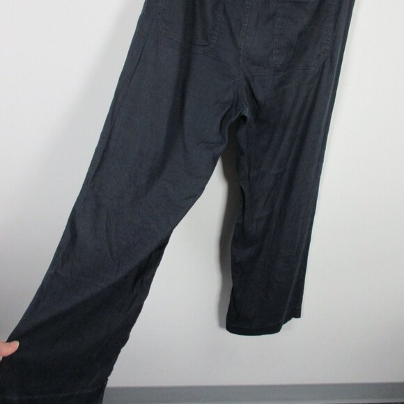 Maeve Anthropologie The Colette Women’s Pants Wide Leg Cropped Size 31 Black 486 - Picture 6 of 14